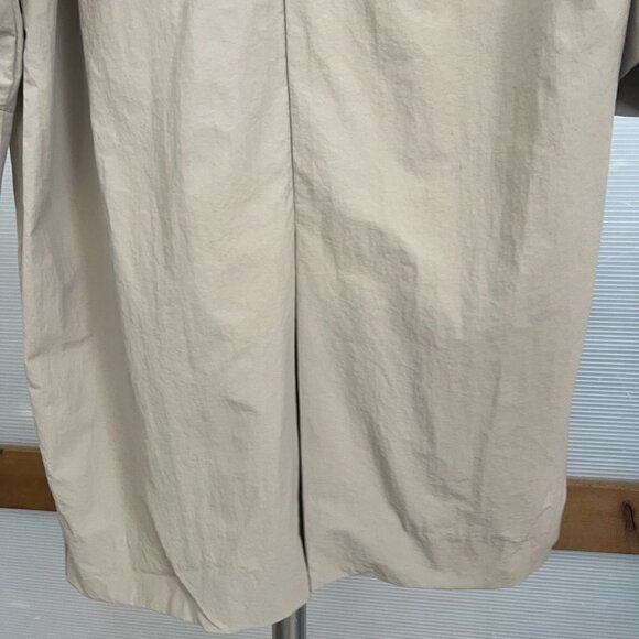 Oak + Fort Tan Collarless Midi Lightweight Lined Open Jacket Coat Sz M - Picture 9 of 16